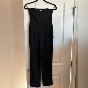 Express Black Sleeveless Jumpsuit with Sweetheart Neckline